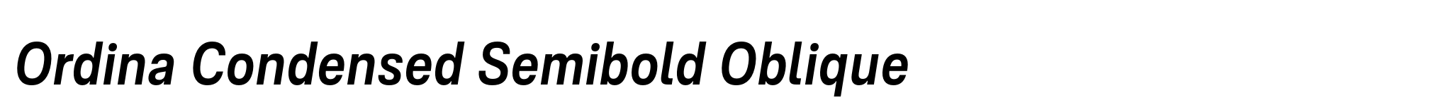 Ordina Condensed Semibold Oblique image